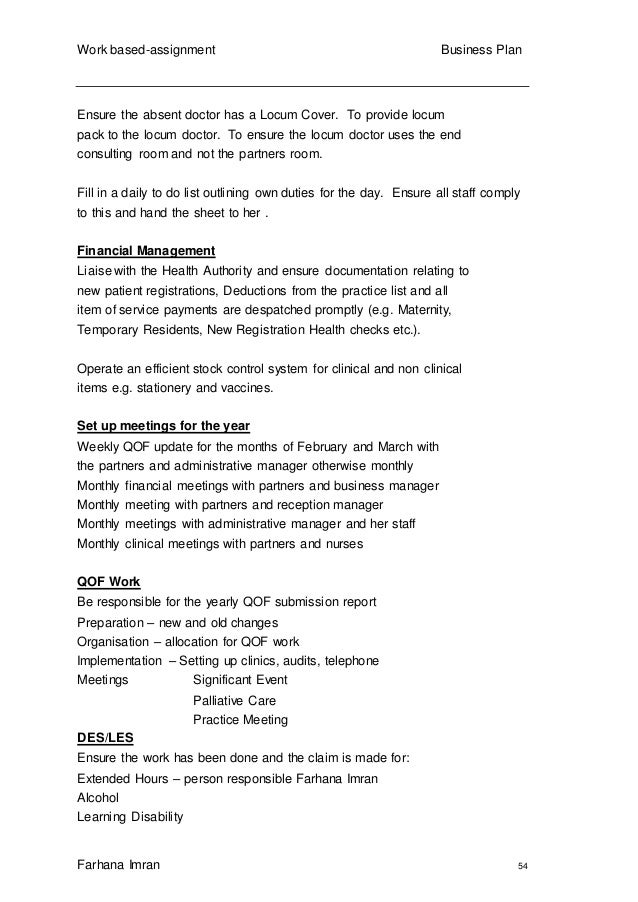 Doctor Business Plan